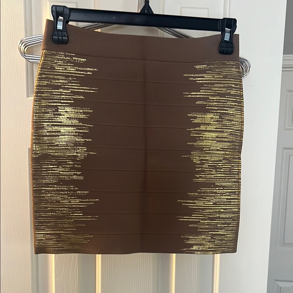 Guess- Brown and Gold Women's Skirt